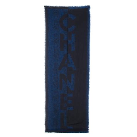 chanel navy blue cashmere scarf|chanel bandana scarves.